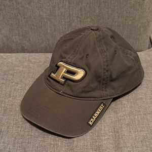 Grey and Gold Purdue University Cap